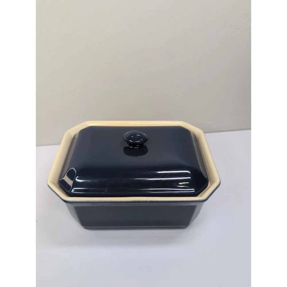 Emile Henry France 58-96 Covered‎ Casserole Dish Blue 8 X 6 